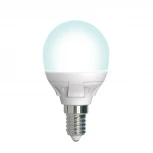 Лампочка светодиодная шар белая E14 7W 4000K Uniel LED-G45 7W/4000K/E14/FR/DIM PLP01WH