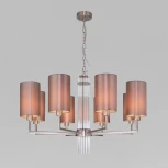 Умная подвесная люстра Eurosvet Soffio 60134/8 никель (220V, на цепи)