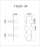 Бра Moderli Krona V4020-4W (220V, шарики)