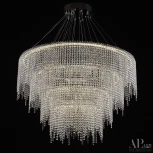 Подвесная люстра каскадная хрустальная светодиодная APL LED Sicilia SH02.93.4D.B.Ni.4000 (220V, на тросе)