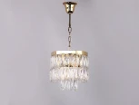 Подвесная люстра каскадная Newport 10120 10125/C gold (220V, хрусталь, на цепи)