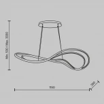 Подвесной светильник Maytoni Plons MOD283PL-L65BS3K (LED, 220V, на тросе)