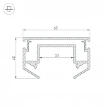 Профиль-держатель LGD-STRETCH-4TR-2000 (Алюминий) 033090 Arlight