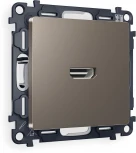 Комплект механизма Ambrella Volt розетки HDMI 2.0 ALFA MA644010 Темна бронза матовый 40V/500mA 2.0GHz 5-18Gbit/s QUANT