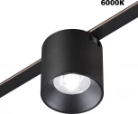 Трековый смарт-светильник для низковольтного шинопровода Novotech Easy 359472 черный с двумя режимами работы LED 6W 24V 3000-6000K (умный дом - Алиса, Tuya Smart, круглые)