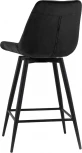 Стул полубарный Флекс с поворотным механизмом  велюр черный Stool Group арт.УТ000040030