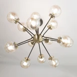 Потолочная люстра большая на штанге Citilux Планета CL105355 (220V, шарики, молекулы)