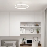 Потолочная люстра светодиодная с вентилятором пультом и управлением смартфоном голосовым регулировкой цветовой температуры Mantra Nepal 7801 (регулировка яркости, 220V, умный дом - Алекса, Google Home, круглые)