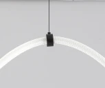 Подвесной светильник с гибким неоном светодиодный диммируемый Kink Light Венди 08031K-300,19 черный Led 72w с пультом ДУ (регулировка яркости, 220V, умный дом - SmartLamp)