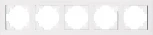 Рамка на 5 постов (белый) Stekker Катрин 39637