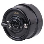 Выключатель на 4 положения двухклавишный (черный) Ретро Werkel W5620008 (a051452)