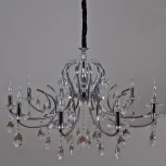 Подвесная люстра ILLUMICO IL2326-10POR-39 CR (220V, хрусталь, на цепи, подсвечник, свеча)