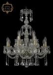 Подвесная люстра Art Classic 11.12 11.12.8+4.195.XL-67.Br.Sp (220V, хрусталь, на цепи, подсвечник, свеча)