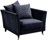 Кресло Garda Decor SORRENTO1-2K-Т.СИНИЙ-Bel18 (Синий)