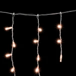 Гирлянда Бахрома с Колпачком 3,1 x 0,5 м Экстра Тепло-Белая 220В, 120 LED, Провод Прозрачный ПВХ, IP65