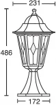 Наземный фонарь Oasis Light PETERSBURG lead GLASS 79804lg Bl