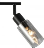 Настенно-потолочный спот на штанге Escada Sector 10172/2A Chrome 2x40Вт E14, металл/стекло, черный/дымчатый (220V)