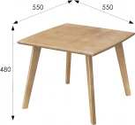 Стол журнальный Ретро квадратный бук от фабрики Mebelik