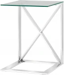 Журнальный стол Stool Group 40*40 КРОСС серебро УТ000004647