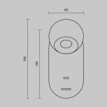 Спот с usb Maytoni Elfin MOD434WL-L5BS3K (LED, 220V, выключатель, шар)