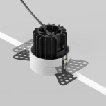 Встраиваемый светильник под гипсокартон Maytoni Round DL058-7W2.7K-TRS-B (LED, 220V, круглые)