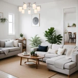 Потолочная люстра на штанге Escada Style 1142/7P Silver 7х60Вт E27, металл/стекло, серебро (220V)