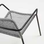 Стул уличный La Forma (ex Julia Grup) Ellen (Серый/ Металл,Веревка)