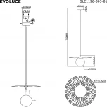 Подвесной светильник Evoluce Lorea SLE1196-303-01 Латунь/Белый G9 1*5W 4000K (220V, на проводе, шар)