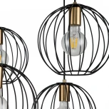 Подвесной светильник Quebec 10176/6 E27*60W Black/Brass