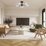 Потолочная люстра светодиодная на штанге Arte Milano Ferrara 250906/5B Wh (220V, круглые)