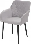 Стул BRANDY-X СВЕТЛО-СЕРЫЙ BM-4, велюр / черный каркас, велюр М-City 461MC05468