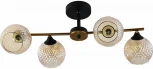 Потолочная люстра на штанге Reluce 11341-0.3-04 GOLD BRONZE+BK (220V, шар)