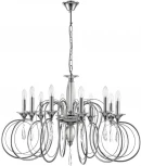 Подвесная люстра Lumion Laoka 8032/10 хром, металл/хрусталь Е14 10*40W 220V (подвески, на цепи, подсвечник, свеча)