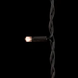 Гирлянда Бахрома 3,2 x 0,9 м Экстра Тепло-Белая с Мерцанием Белого Диода 220В, 168 LED, Провод Черный Каучук, IP65