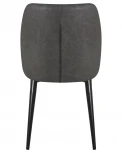 Стул обеденный KEVIN (черные матовые ножки, Сиденье серая ткань FC-09, Спинка антрацит кожзам RU-08)
