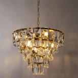 Подвесная люстра каскадная Divinare Chara 3508/17 LM-6 (220V, хрусталь, на цепи)