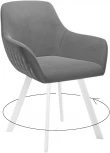 Стул DikLine 248 поворотный, Z28 серый, ножки белые
