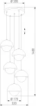 Подвесной светильник TK Lighting Bono 10214 (220V, на проводе, шарики)
