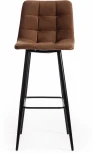 Стул барный CHILLY (mod.7095б) (Ткань,Металл /Коричневый,Черный)