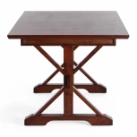 Стол VEGAS (mod. T-404E) Темный орех (HN GLAZE) (дерево гевея, МДФ)