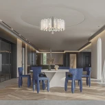 Потолочная люстра хрустальная на штанге Arte Milano Sorrento-3109 373109/8/80/580 CR (220V)