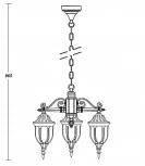 Уличный светильник подвесной Genuya 92170 3 Oasis Light (220V, на цепи, IP44)