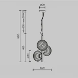 Подвесной светильник Maytoni Reels MOD268PL-03B (220V, на проводе, шарики)