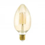 Лампочка светодиодная прозрачная/желтая свеча E27 4W Eglo Lm_led_e27 11836