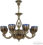 Подвесная люстра Bohemia Florence 71409P/8/210 GB P1 U Amber-Blue/H-1H FA4M
