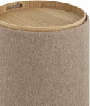 Пуф-столик с ящиком Хюгге S рогожка бежевый УТ000035339