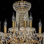 Подвесная большая люстра Osgona Classic 700162 (220V, хрусталь, подсвечник, свеча)