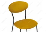 Стул Woodville на металлокаркасе Корсе желтый / черный глянец 494364