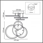 Умная люстра потолочная Alis Smart 8380/60CL белый,металл/акрил с ПДУ и голосовым управлением LED 60W 3000-6500К 220V