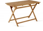 Стол прямоугольный складной Nairobi (Массив тика/Бежевый) ОГОГО Обстановочка! арт.889247